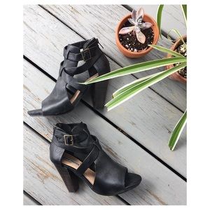 Black Leather Booties